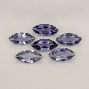 Pedras preciosas de iolita azul natural de  ct, marquise, VS