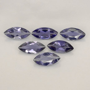 Pedras preciosas de iolita azul natural de  ct, marquise, VS