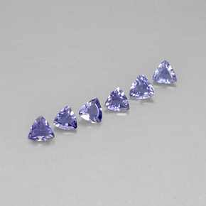 Pedras preciosas de iolita azul natural de  ct, trillion, VVS