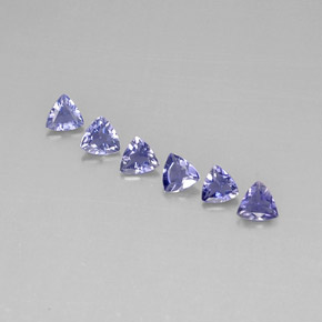 Pedras preciosas de iolita azul natural de  ct, trillion, VVS