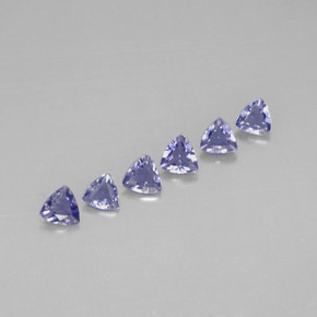 Pedras preciosas de iolita azul natural de  ct, trillion, VVS