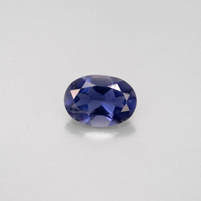 Iolita azul natural 0,67ct, corte oval, VS