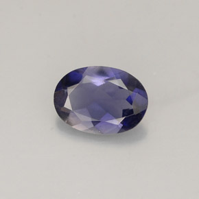 Iolita violeta natural 0,56ct, corte oval, VS