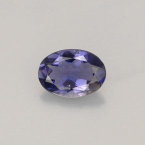 Iolita violeta natural 0,59ct, corte oval, VS