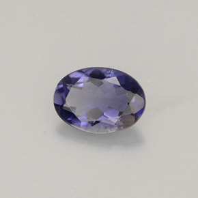 Iolita violeta natural 0,59ct, corte oval, VS