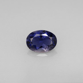 Iolita azul natural 0,63ct, corte oval, VS-SI