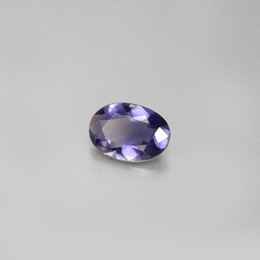Iolita azul natural 0,47ct, corte oval, VS