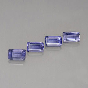 Pedras preciosas de iolita azul natural de  ct, corte esmeralda, VS