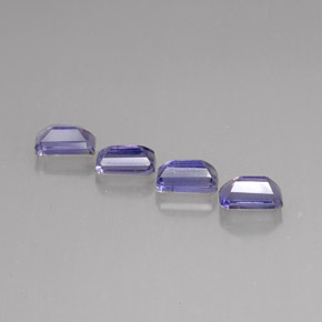 Pedras preciosas de iolita azul natural de  ct, corte esmeralda, VS