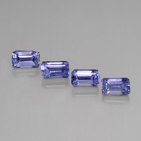 Pedras preciosas de iolita azul natural de  ct, corte esmeralda, VS