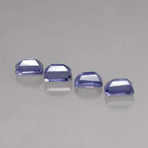 Pedras preciosas de iolita azul natural de  ct, corte esmeralda, VS
