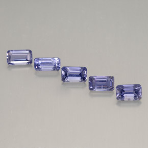 Pedras preciosas de iolita violeta natural de  ct, corte esmeralda, VVS-VS