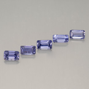 Pedras preciosas de iolita violeta natural de  ct, corte esmeralda, VVS-VS