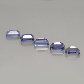 Pedras preciosas de iolita violeta natural de  ct, corte esmeralda, VVS-VS