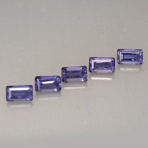 Pedras preciosas de iolita violeta natural de  ct, corte esmeralda, VVS-VS