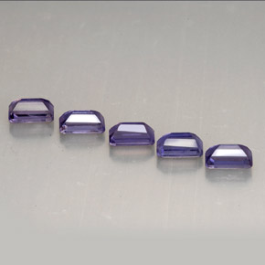 Pedras preciosas de iolita violeta natural de  ct, corte esmeralda, VVS-VS