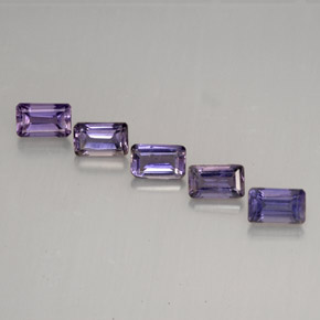 Pedras preciosas de iolita violeta natural de  ct, corte esmeralda, VVS-VS