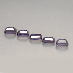Pedras preciosas de iolita violeta natural de  ct, corte esmeralda, VVS-VS