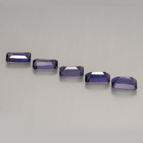 Pedras preciosas de iolita violeta natural de  ct, corte esmeralda, VVS-VS