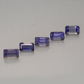 Pedras preciosas de iolita violeta natural de  ct, corte esmeralda, VVS-VS