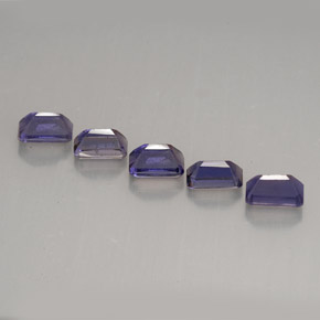 Pedras preciosas de iolita violeta natural de  ct, corte esmeralda, VVS-VS