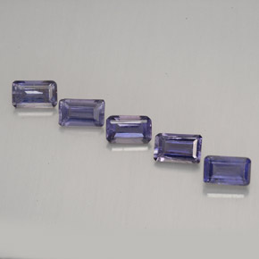Pedras preciosas de iolita violeta natural de  ct, corte esmeralda, VVS-VS