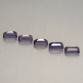 Pedras preciosas de iolita violeta natural de  ct, corte esmeralda, VVS-VS