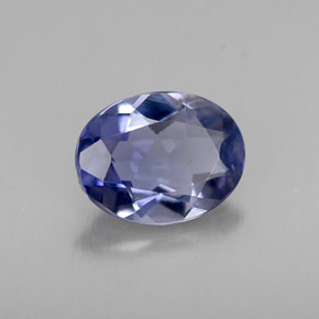 Iolita azul natural 0,83ct, corte oval, VVS-VS