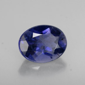Iolita azul natural 1,23ct, corte oval, VS-SI