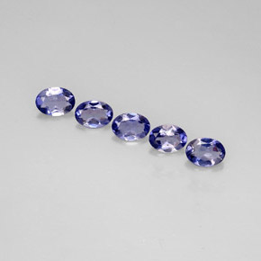 Pedras preciosas de iolita azul natural de  ct, corte oval, VVS-VS