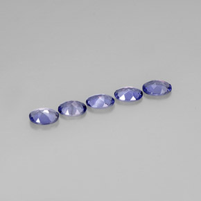 Pedras preciosas de iolita azul natural de  ct, corte oval, VVS-VS