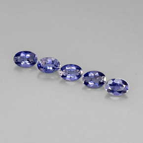 Pedras preciosas de iolita azul natural de  ct, corte oval, VS