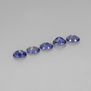 Pedras preciosas de iolita azul natural de  ct, corte oval, VS