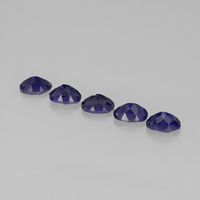 Pedras preciosas de iolita azul natural de  ct, corte oval, VS