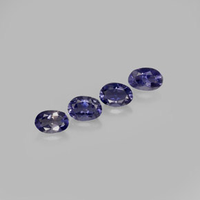 Pedras preciosas de iolita azul natural de  ct, corte oval, VVS-VS