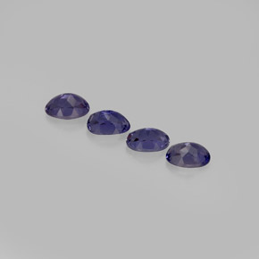 Pedras preciosas de iolita azul natural de  ct, corte oval, VVS-VS