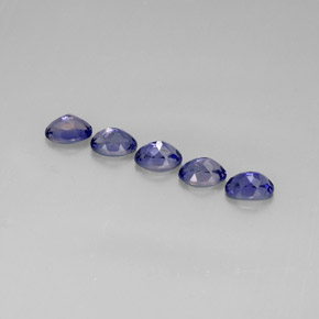 Pedras preciosas de iolita azul natural de  ct, corte oval, VS