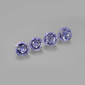 Pedras preciosas de iolita azul natural de  ct, corte redondo, VVS-VS