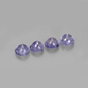 Pedras preciosas de iolita azul natural de  ct, corte redondo, VVS-VS
