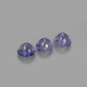 Pedras preciosas de iolita azul natural de  ct, corte redondo, VS