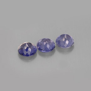 Pedras preciosas de iolita azul natural de  ct, corte redondo, VS
