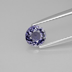 Iolita azul natural 0,48ct, corte redondo, VVS-VS