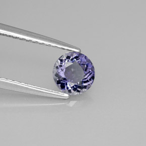 Iolita azul natural 0,48ct, corte redondo, VVS-VS