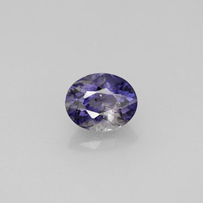 Iolita azul natural 0,78ct, corte oval, VS