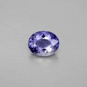 Iolita azul natural 0,67ct, corte oval, VVS