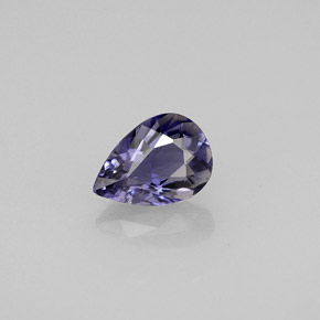 Iolita violeta natural 0,61ct, formato de pêra, VS