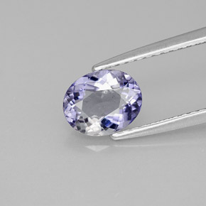 Iolita violeta natural 0,89ct, corte oval, VS