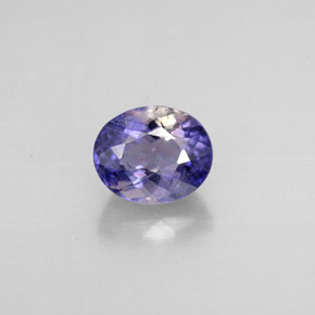 Iolita violeta natural 0,92ct, corte oval, VS-SI