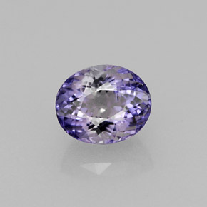 Iolita violeta natural 0,82ct, corte oval, VS
