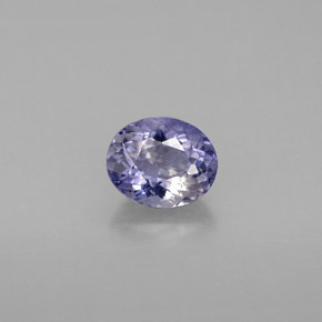 Iolita violeta natural 0,65ct, corte oval, VS
